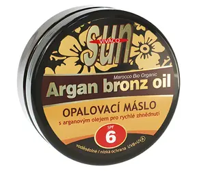 Vivaco SUN Argan Bronz Oil Opalovací máslo s bio arganovým olejem SPF 6 200 ml