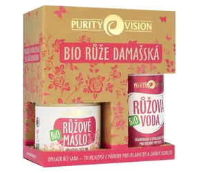 Purity Vision BIO Rose Růžová voda 100 ml ~ růžová voda 100 ml + růžové máslo 120 ml