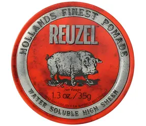 Reuzel Styling Red Pomade Water Soluble Pomáda na vlasy se středním zpevněním a vysokým leskem 35 g
