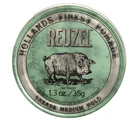 REUZEL Styling Green Pomade Grease Medium Hold Pomáda na vlasy se středním zpevněním a leskem 35 g