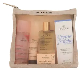 NUXE Travel Essentials Tělový olej 30 ml ~ suchý olej 30 ml + micelární voda 100 ml + krém na ruce 15 ml