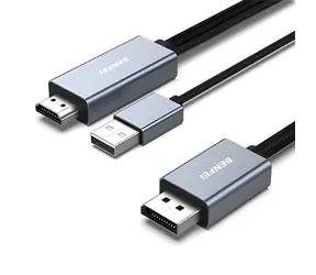 Benfei kabel HDMI - DisplayPort šedý / Kabel / 1,8 m