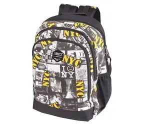 EASY Školní batoh NYC černo-žlutý / 20 l