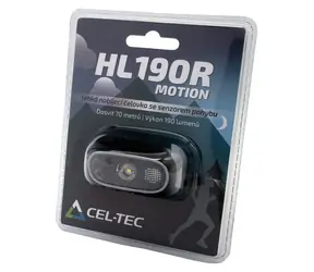 CEL-TEC HL190R Motion / Nabíjecí čelovka / senzor pohybu / 190 lm / IPX4 / baterie 1200 mAh