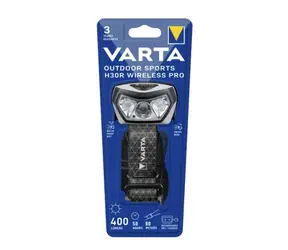 Varta Outdoor Sports H30R Wireless Pro černá / Čelovka / LED / 400 lm / IPX7 / dosvit 45 m