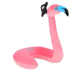 Spokey SERPENTE plameňák / Dětský cestovní polštářek / S držákem na telefon