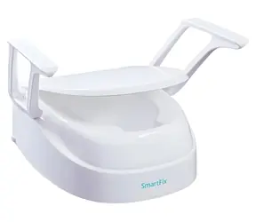 Dietz SmartFix / WC sedátko / S opěrkami / Nastavitelná výška 8-15 cm / Nosnost 120 kg