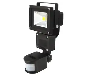 LED reflektor s PIR čidlem 10W/800lm černý / Reflektor / EPISTAR MCOB / AC 230V