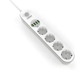 LDNIO SE4432 / Prodlužovací šňůra / 4 zásuvky / 4x USB