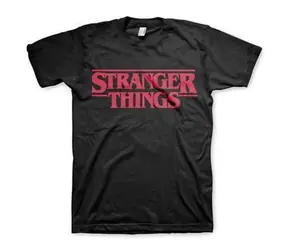 Tričko Stranger Things Logo pánské L / Pánské