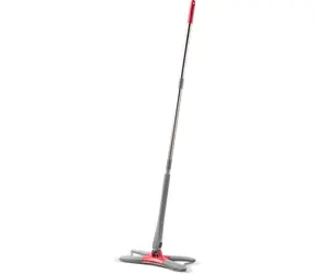 LAMART Mop LT8065 Twist X Clean červená / Plochý mop / Mikrovlákno / Ždímání handsfree / Tyč 140 cm