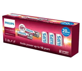 Philips Power Alkaline AA / Baterie / alkalická / 20 ks
