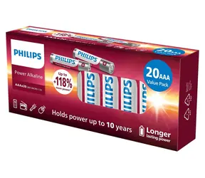 Philips LR03P20BX/10 / Baterie / AAA (LR03) / Power Alkaline / 20 ks