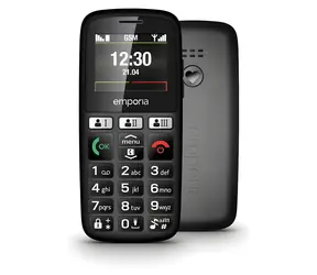 Emporia HAPPY černá / Tlačítkový telefon / 1,81" / USB-C / Bluetooth 2.1