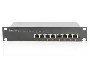 Digitus DN-95331 / Switch / 8-portový / Gigabit / PoE+ 80 W / L2+ Managed / 10"