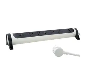 Prodlužovací kabel 6x zásuvka bílo-černý / Prodlužovací kabel / 2P+Z / 1,5 m