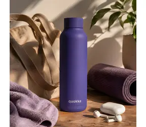 QUOKKA Termoláhev Solid tmavě modrá / Nerezová / Dvouplášťová / 630 ml