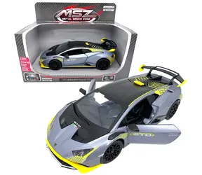 SPARKYS Kovový model Lamborghini Huracán STO stříbrně šedá / Měřítko 1:24 / Světelné a zvukové efekty