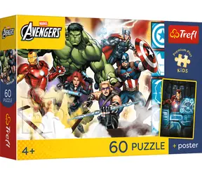 TREFL Puzzle Premium Plus Kids Avengers: Společně jsme silnější / 60 dílků / FSC