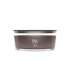 WoodWick Iris Woods bronzová / Vonná svíčka loď / doba hoření 30–40 h