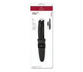 VICTORINOX Venture černá / Nůž s pevnou čepelí / čepel 105 mm / blistr