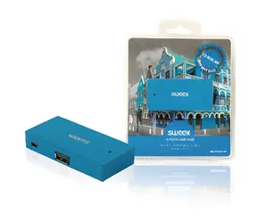 Sweex Curaçao modrá / USB rozbočovač / 4 porty / NPUS0480-07
