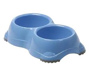 TOMMI Smarty modrá / Dvojmiska pro psy a kočky / 2x230 ml