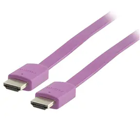 Valueline Plochý HDMI kabel fialová / HDMI kabel / 1.4 / 3D/4K / 2 m