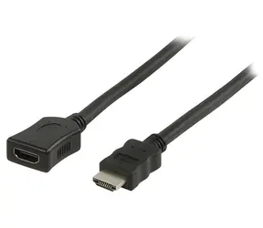 Valueline HDMI prodlužovací kabel Nickel černá / Prodlužovací kabel / 2 m / Poniklované konektory / 4K