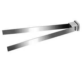 Spirella MILO chrom / Dvojitý nástěnný držák na ručníky / 35 cm