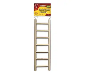 Dřevěný žebřík pro exoty / Hračka pro ptáky / 7 stupňů / 28 cm