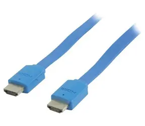 Valueline Plochý HDMI kabel modrá / HDMI kabel / HDMI 1.4 / 3D/4K / 2 m