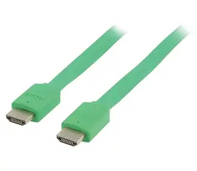 Valueline Plochý HDMI kabel zelená / HDMI kabel / HDMI 1.4 / 3D/4K / 2 m