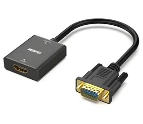 Benfei HDMI - VGA adaptér s audio výstupem černý / Adaptér / audio výstup