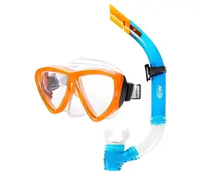 Spokey NERF Sada brýlí a šnorchlu modro-oranžová / Sada šnorchlovacích brýlí a šnorchlu