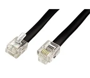 Kabel RJ-12 černý 3 m / Telefonní kabel / RJ-12 - RJ-12