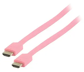 Valueline Plochý kabel HDMI VLMP34010P2.00 růžový / Kabel / HDMI 1.4 / 3D/4K / 2 m