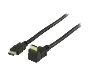 Valueline HDMI kabel pozlacený, úhlový 90° černá / Video kabel / 4K / 5 m