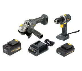 GRUNDER CD-B0A18+AGB0218 / Sada aku nářadí / 18V / Brushless / 2Ah, 4Ah