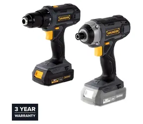 GRUNDER CDL1218CWL1218E / Sada aku nářadí / 18V / Brushless / 2Ah
