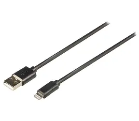Valueline Kabel USB-A - Lightning 2m černá / Synchronizační a nabíjecí kabel / pro Apple