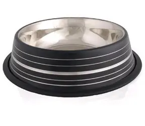 TOMMI Silver Line šedá / Miska pro psy / Nerezová / 900 ml