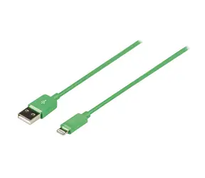 Valueline Kabel USB-A - Lightning 1 m zelená / Synchronizační a nabíjecí kabel