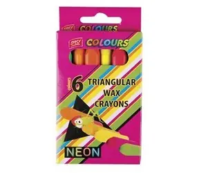 Easy Jumbo Fluo Trojhranné voskovky / fluorescentní barvy / 6 ks