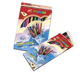 Easy Colours / Trojhranné pastelky / dřevěné / 18 ks