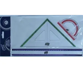 Easy Geometrická sada / Pravítko 30 cm / Pravoúhlý trojúhelník / Úhloměr