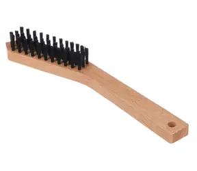 SIXTOL CAR DETAILING WOOD BRUSH 2 / Kartáč na řetěz a kazetu kola / bukové dřevo / délka 22 cm