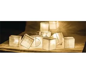 HQ LED světelný řetěz s bavlněnými kostkami / Vánoční osvětlení / 10 LED