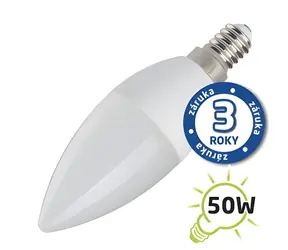 TIPA LED žárovka E14 7W / C37 / studená bílá