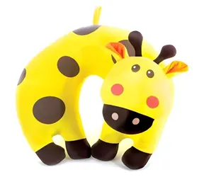 Spokey BAMBINI / Dětský cestovní polštářek / Motiv žirafa / Mikrokuličky